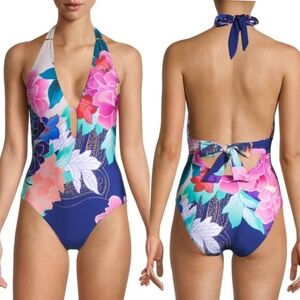 {S/M} Trina Turk Opulent Floral One-Piece Swimsuit